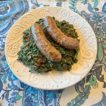 Instant Pot Braised Sausage with Lentils and Kale Recipe